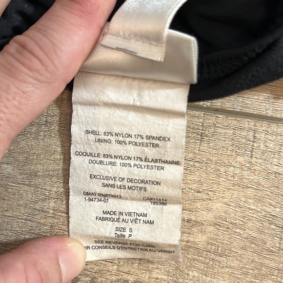 Motherhood Maternity black tankini ruching padded  adjustable strap S - Picture 5 of 9